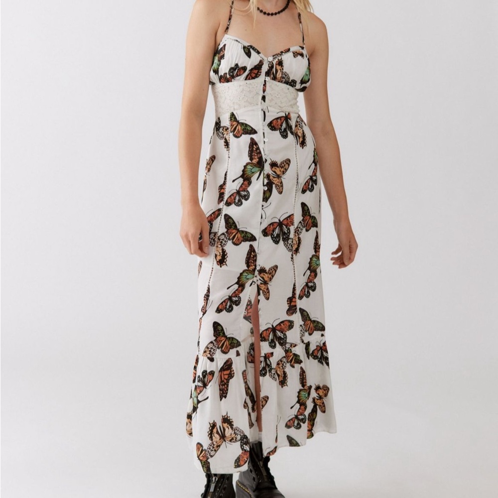 Silva Rayon Midi Slip Dress